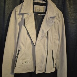 Wilson White Leather Women's Jacket